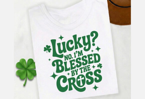 Blessed by the Cross St Patricks Png Graphics for T-Shirt Designs