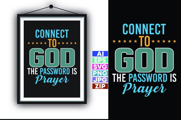 Connect to God Prayer Graphics for T-Shirt Designs