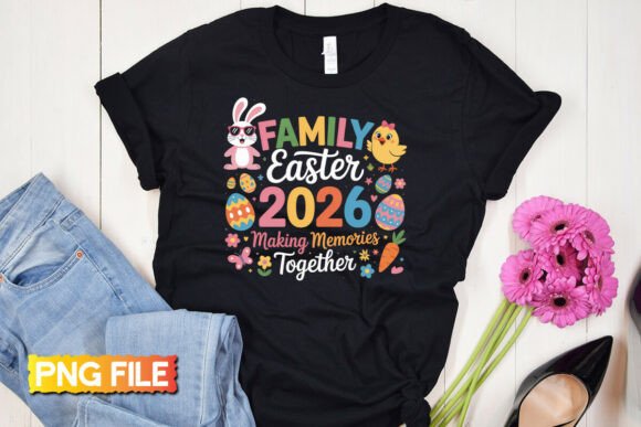 Family Easter 2026 Making Memories Png for Graphics