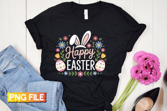 Happy Easter Png: A Vibrant Graphic for T-Shirt Designs
