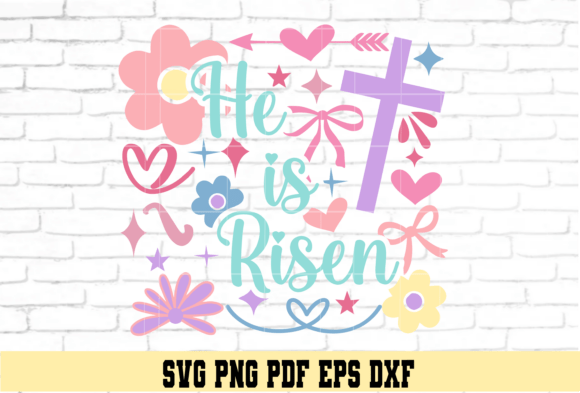 He Is Risen Pastels: A Versatile Easter Graphics for T-Shirts and More