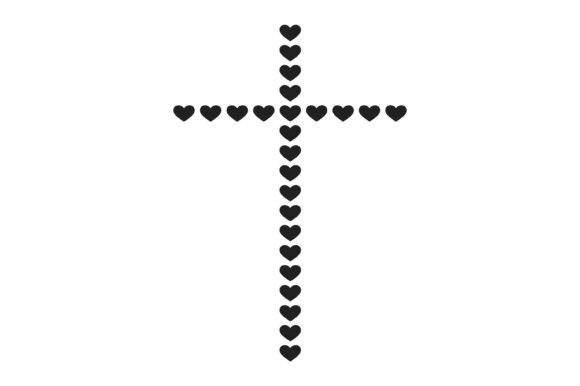 Heart Cross Minimalist Love SVG Design for T-Shirt Graphics