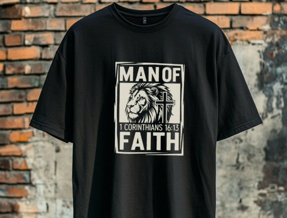 Man of Faith Svg: A Bold Embroidery Design