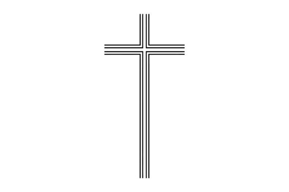 Minimal Triple Line Cross Design for T-Shirt Graphics