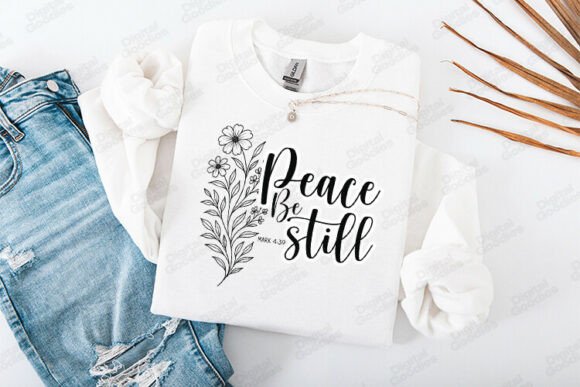 Peace Be Still Bible Verse Graphics for T-Shirt Designs