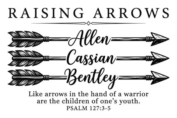 Raising Arrows Family Faith PNG for T-Shirt Designs