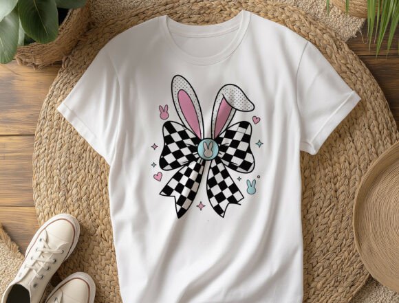 Retro Easter Bunny Coquette PNG: Vintage Graphics for T-Shirt Designs