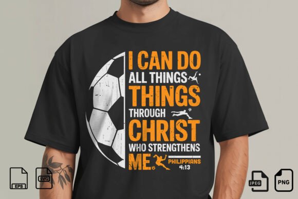 Review: I Can Do All Things Soccer PNG for T-Shirt Designs