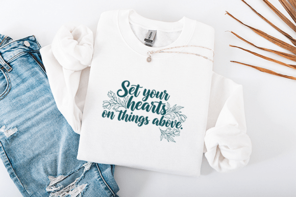 Set Your Hearts on Things Above: A Versatile Graphics and T-Shirt Design Asset