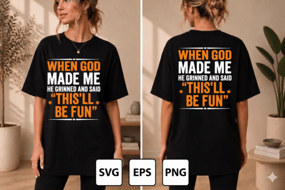 When God Made Me: A Bold T-Shirt Design for Faithful Graphics